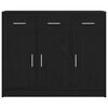 vidaXL Sideboard Schwarze Eiche 91x28x75 cm Holzwerkstoff