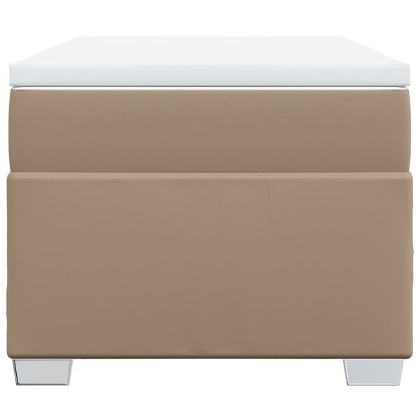vidaXL Boxspringbett Matratze Cappuccino-Braun 100x200cm Kunstleder