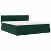 vidaXL Ottoman-Bett mit Matratzen & LEDs Dunkelgr&uuml;n 160x200 cm Samt