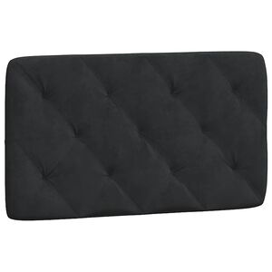 vidaXL Kopfteil-Kissen Schwarz 80 cm Samt
