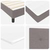 vidaXL Boxspringbett mit Kopfteil Taupe 120 x 200 cm Stoff