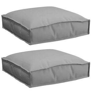 vidaXL Kissen 2 pcs Grau 40 x 40 x 8 cm Oxford-Stoff