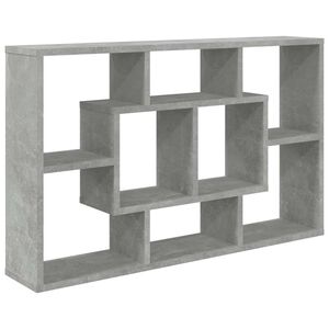 vidaXL Wandregal Betongrau 85x16x52,5 cm Holzwerkstoff