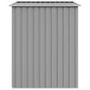 vidaXL Gerätehaus Grau 205x129x183 cm Verzinkter Stahl