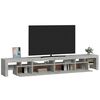 vidaXL TV-Schrank mit LED-Leuchten Betongrau 260x36,5x40 cm