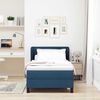 vidaXL Boxspringbett mit Matratze mit Kopfteil Blau 80 x 200 cm Stoff