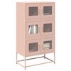 vidaXL Highboard Rosa 68x39x123 cm Stahl