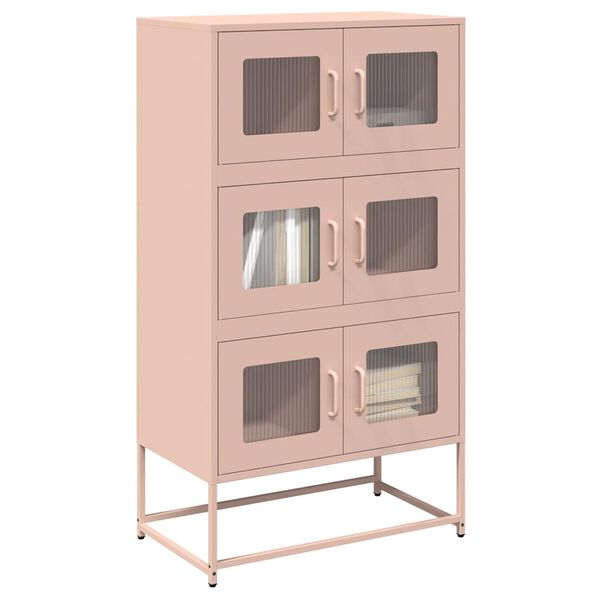 vidaXL Highboard Rosa 68x39x123 cm Stahl