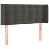 vidaXL Kopfteil mit Ohren Dunkelgrau 103x16x78/88 cm Samt