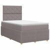 vidaXL Boxspringbett mit Matratze Taupe 120 x 190 cm Stoff