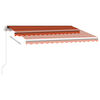 vidaXL Standmarkise Einziehbar Handbetrieben 350x250 cm Orange/Braun