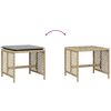 vidaXL Gartenhocker Kissen 4Stk. Beigemischung 41x41x36 cm Poly Rattan