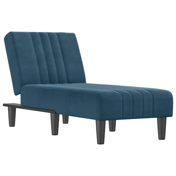 vidaXL Chaiselongue Blau Samt