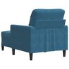 vidaXL Sessel mit Hocker Blau 60 cm Samt