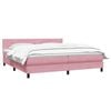 vidaXL Boxspringbett mit Matratze Rosa 200x210 cm Samt
