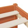 vidaXL Bettgestell mit Aufbewahrungskopfteil Wachsbraun 140 x 190 cm