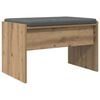 vidaXL Schuhbank mit Kissen Artisan-Eiche 63 x 38 x 40 cm
