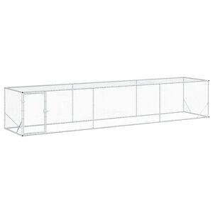 vidaXL H&uuml;hnerzelt Silber 500 x 100 x 100 cm Verzinkter Stahl