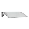 vidaXL T&uuml;rvordach Grau und Transparent 80x75 cm Polycarbonat