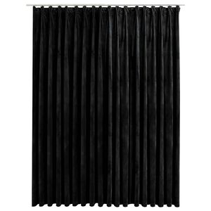 vidaXL Verdunkelungsvorhang mit Haken Samt Schwarz 290 x 245 cm