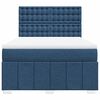 vidaXL Boxspringbett mit Matratze Blau 140x200 cm Stoff