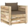 vidaXL 6-tlg. Garten-Lounge-Set mit Kissen Gr&uuml;n Impr&auml;gniertes Holz