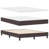 vidaXL Boxspringbett mit Matratze Dunkelbraun 140 x 190 cm Stoff