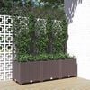vidaXL Garten-Pflanzgef&auml;&szlig; mit Spalier Braun 120 x 40 x 136 cm PP