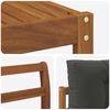 vidaXL Outdoor-Sofagarnitur mit Kissen 7 pcs Natur und Anthrazit