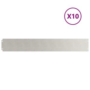 vidaXL Rasenkanten 10 Stk. 15x103 cm Edelstahl