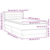 vidaXL Boxspringbett mit Matratze Schwarz 80x220 cm Samt