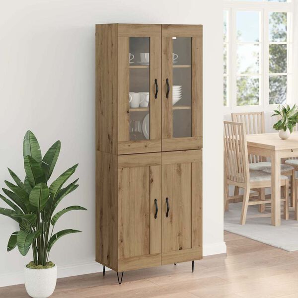 vidaXL Highboard Artisan-Eiche 69,5 x 34 x 90 cm Holzwerkstoff