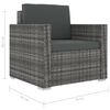 vidaXL 8-tlg. Garten-Lounge-Set mit Auflagen Poly Rattan Grau