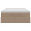 vidaXL Ottoman-Bett mit Matratze Cappuccino-Braun 120x190cm Kunstleder