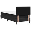 vidaXL Boxspringbett mit Matratze Schwarz 80 x 200 cm Stoff