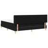 vidaXL Boxspringbett mit Matratze Schwarz 200 x 180 cm Polyester