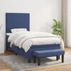vidaXL Boxspringbett mit Matratze Blau 90x200 cm Stoff