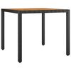 vidaXL Garten Essgruppe 5 pcs Schwarz Poly-Rattan