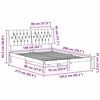 vidaXL Bettgestell mit gepolstertem Kopfteil Wei&szlig; 160 x 200 cm