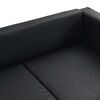 vidaXL Sofa-Set Kunstleder 3-Sitzer und 2-Sitzer Schwarz