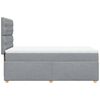vidaXL Boxspringbett mit Matratze Hellgrau 80x200 cm Stoff