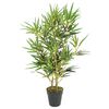 vidaXL Bambusbaum K&uuml;nstlich 368 Bl&auml;tter 80 cm Gr&uuml;n