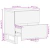 vidaXL Nachttisch 2 pcs Braun 40 x 33 x 46 cm Massivholz Akazie