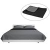 vidaXL Zweiseitige Tagesdecke Gesteppt 230 x 260 cm Grau und Schwarz