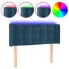 vidaXL LED Kopfteil Dunkelblau 83x16x78/88 cm Samt