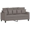 vidaXL 2-Sitzer-Sofa Taupe 140 cm Stoff