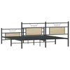 vidaXL Metallbett ohne Matratze Sonoma-Eiche 183x213 cm