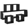 vidaXL Wandregal Schwarz Eichen-Optik 82 x 15 x 51 cm Holzwerkstoff