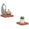 vidaXL Wandregal Wandmontiert 2 pcs Rot 23 x 23,5 x 4 cm Holzwerkstoff