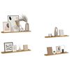 vidaXL Wandregal mit Regal 4 pcs Braun 80 x 9 x 3 cm Holzwerkstoff